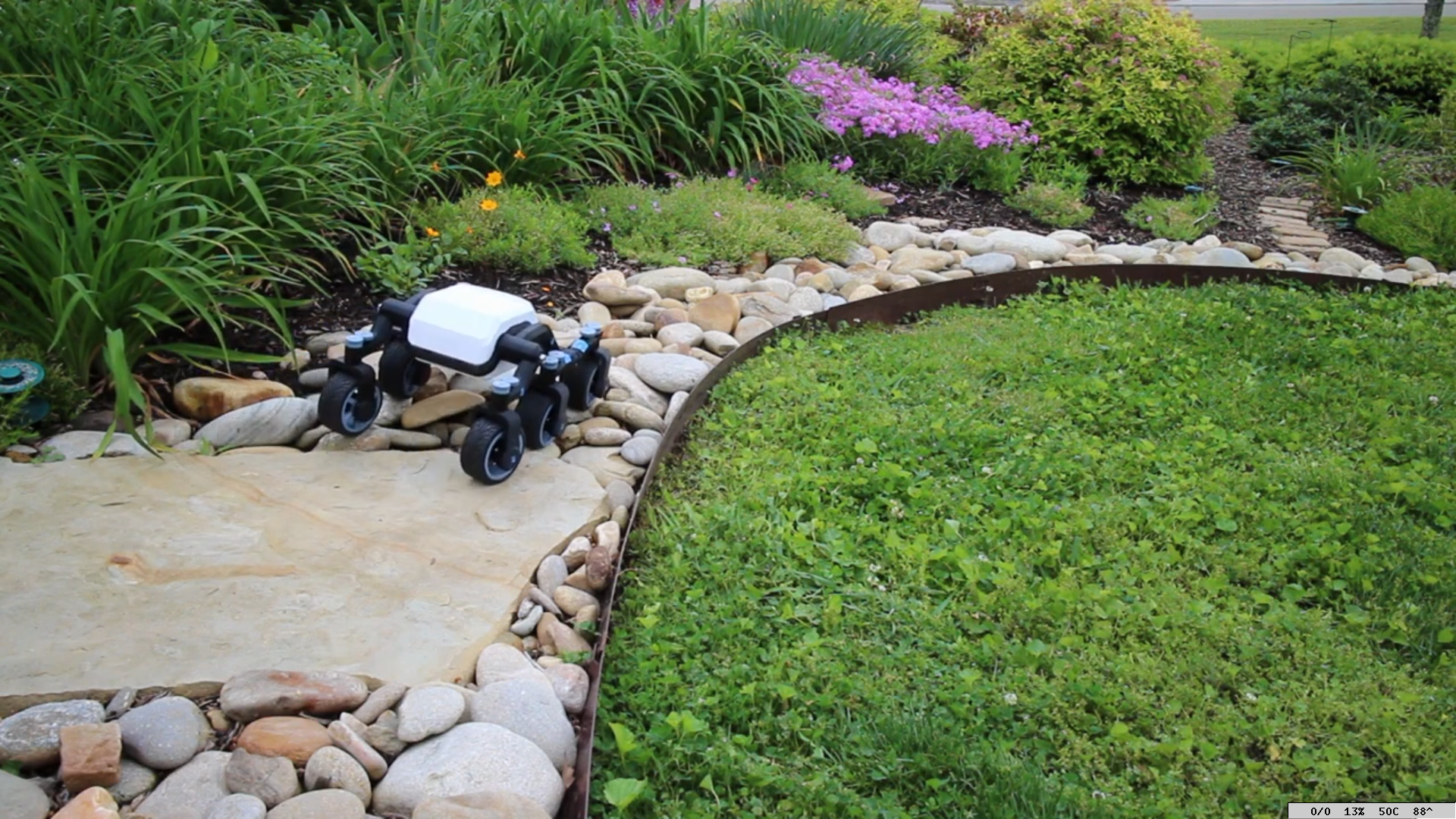 A Six Wheeled Robot Garden Rover